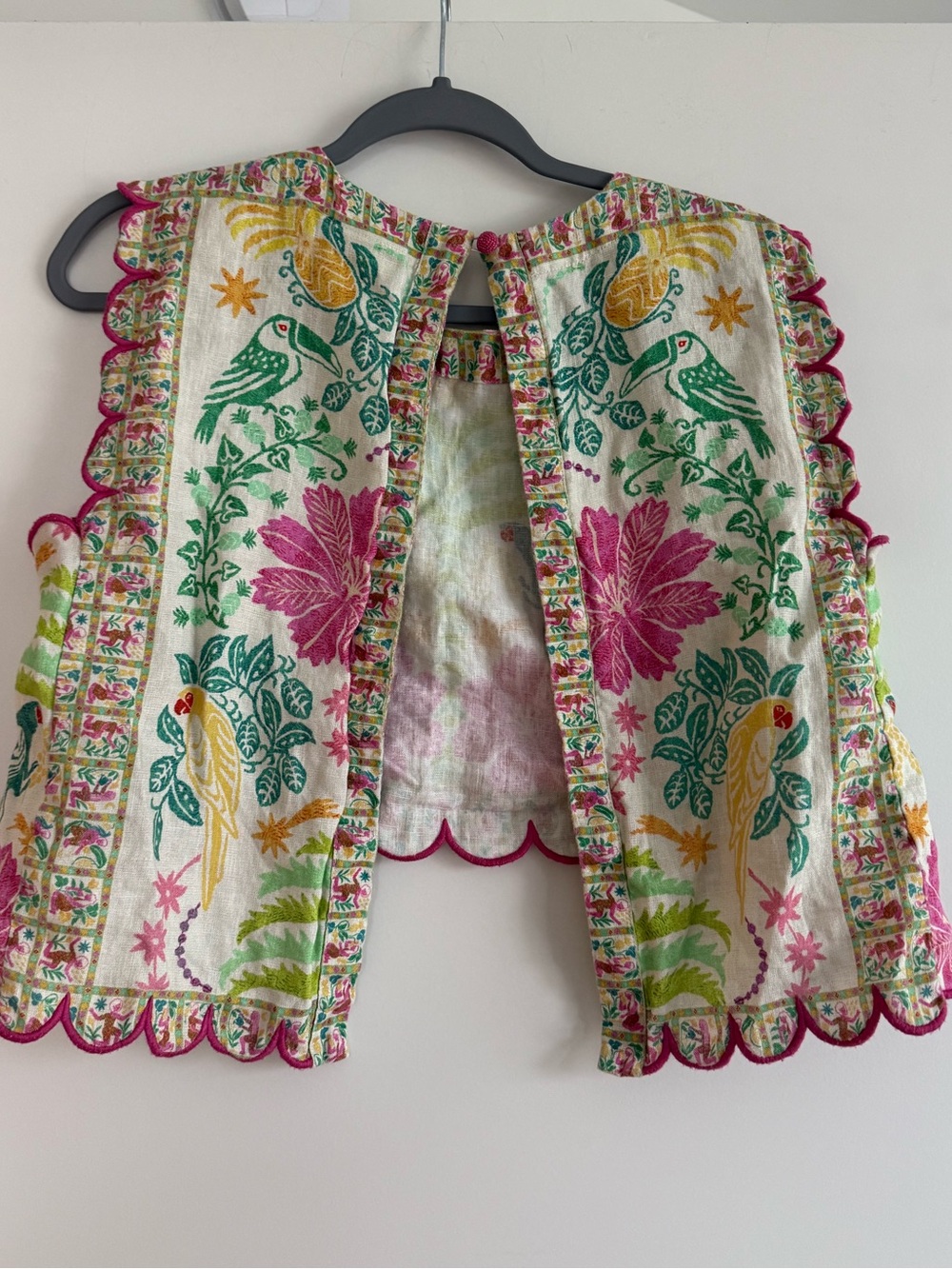 FARM Rio Girls Tropical Embroidered Top in Pink, Green, Blue, Orange, Yellow - Picture 3 of 5